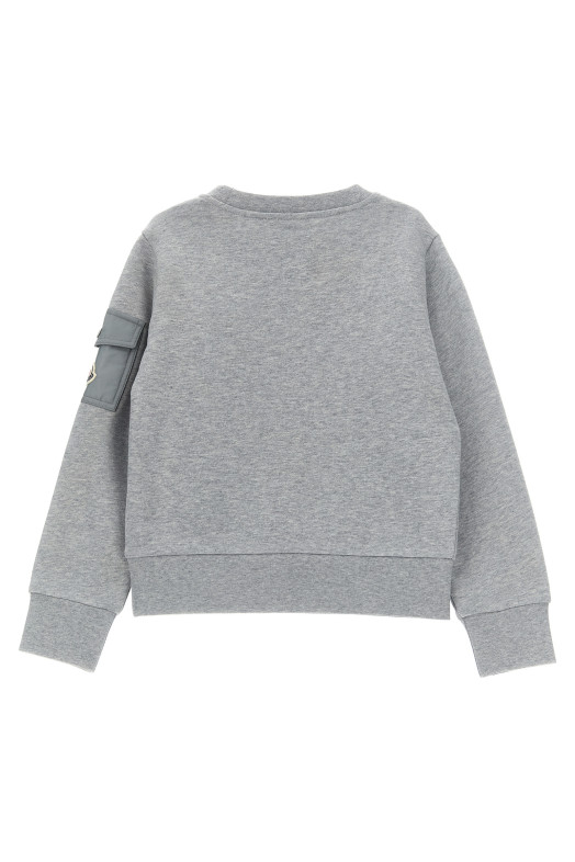Світшот з нейлоновою кишенею Сірий MONCLER ENFANT K29548G00024899PS980 Світшот з нейлоновою кишенею Сірий MONCLER ENFANT K29548G00024899PS980