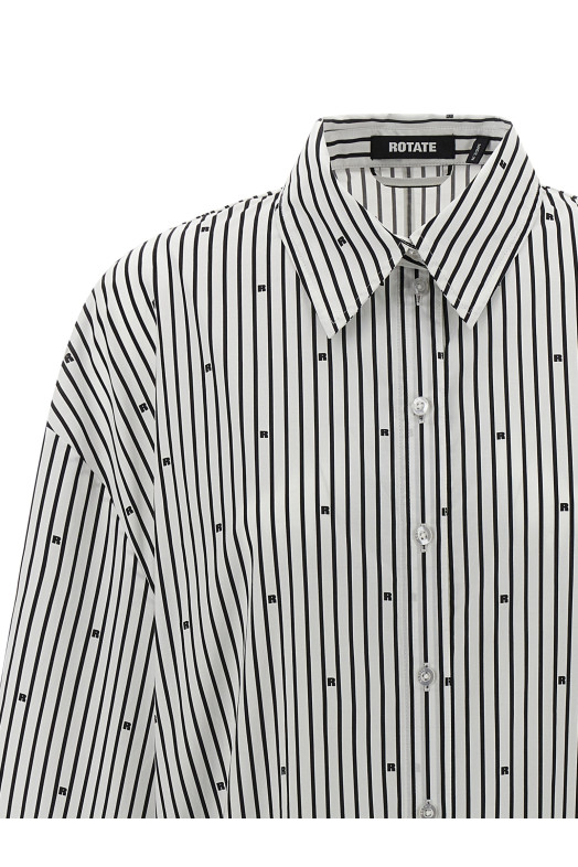 'Poplin Oversized Striped' shirt Black-grey 'Poplin Oversized Striped' shirt Black-grey