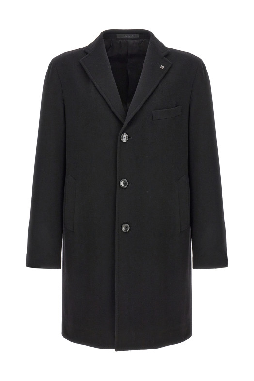 Single-breasted coat Black