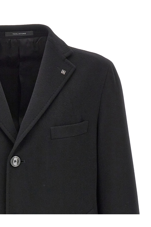 Single-breasted coat Black