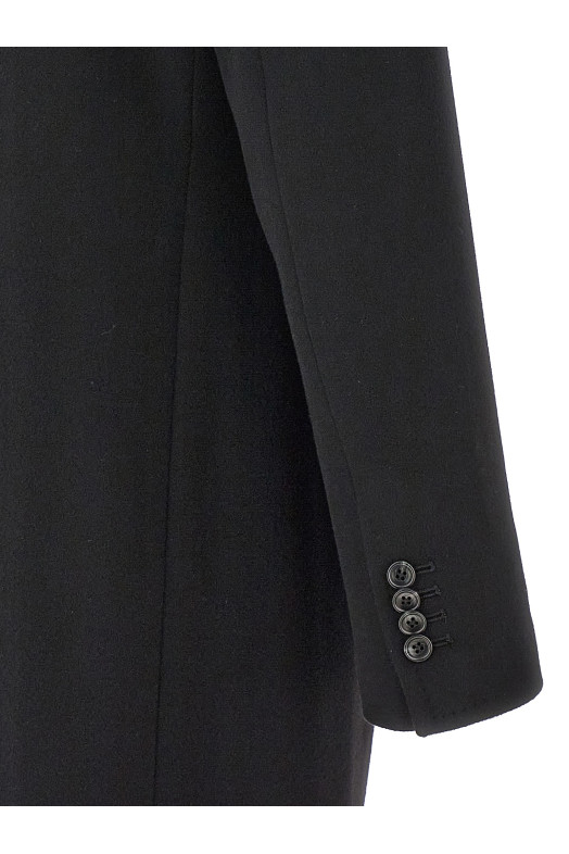 Single-breasted coat Black