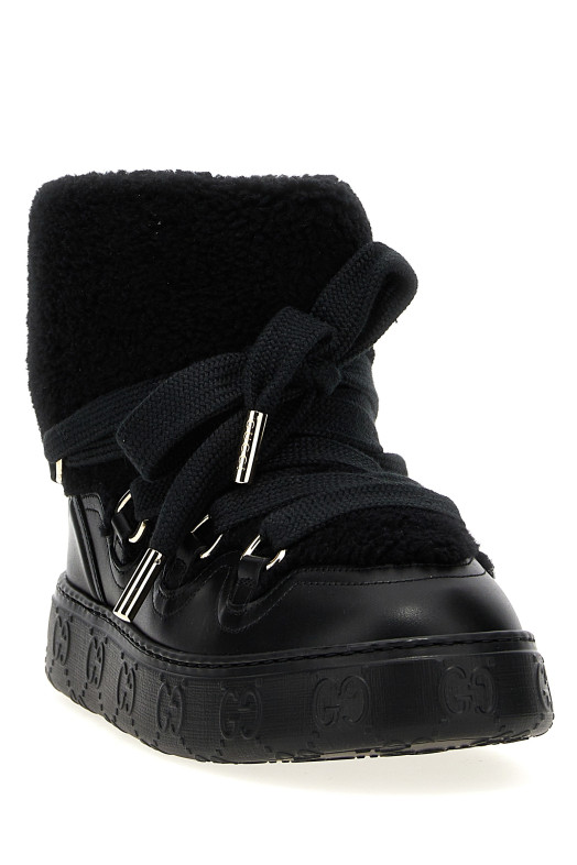 Teddy ankle boots Black