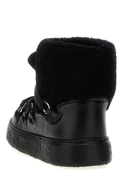 Teddy ankle boots Black