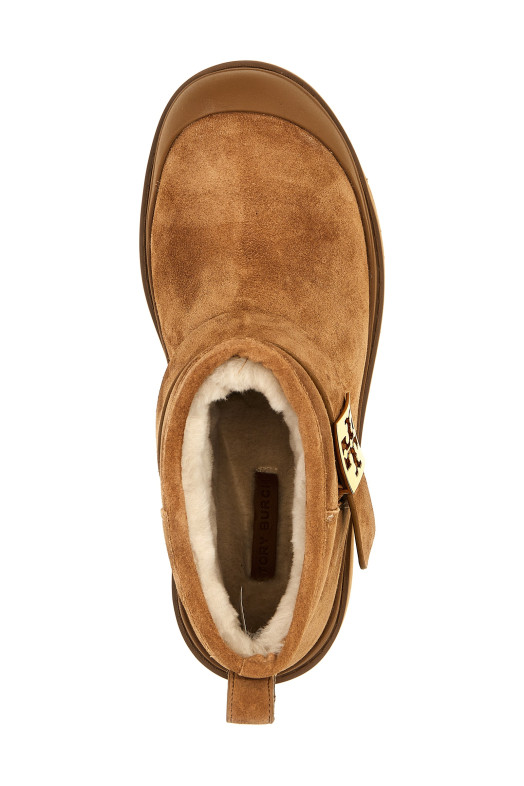 'Mellow Shearling Platform' ankle boots Brown