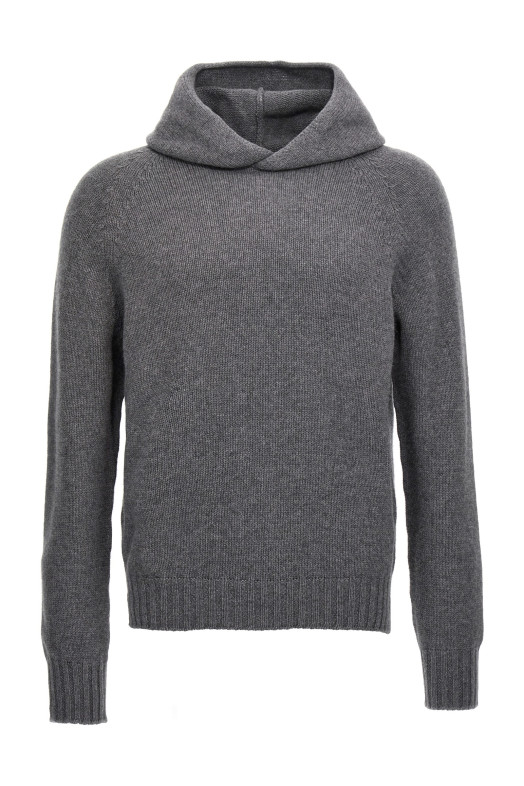 Вовняний светр з капюшоном Сірий MA'RY'YA YNK043B5