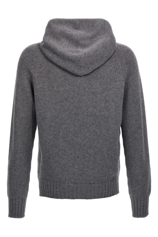 Вовняний светр з капюшоном Сірий MA'RY'YA YNK043B5