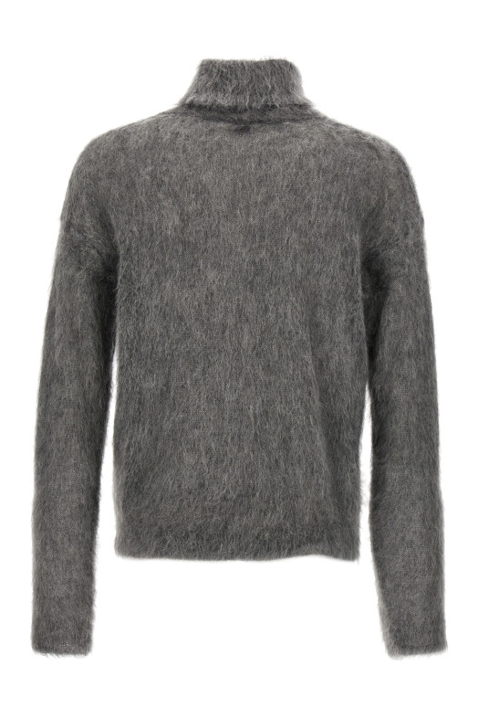 Светр з високим коміром з мохеру Сірий SAINT LAURENT 780003Y76JY1473
