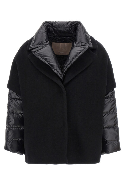 Hood insert down jacket Black