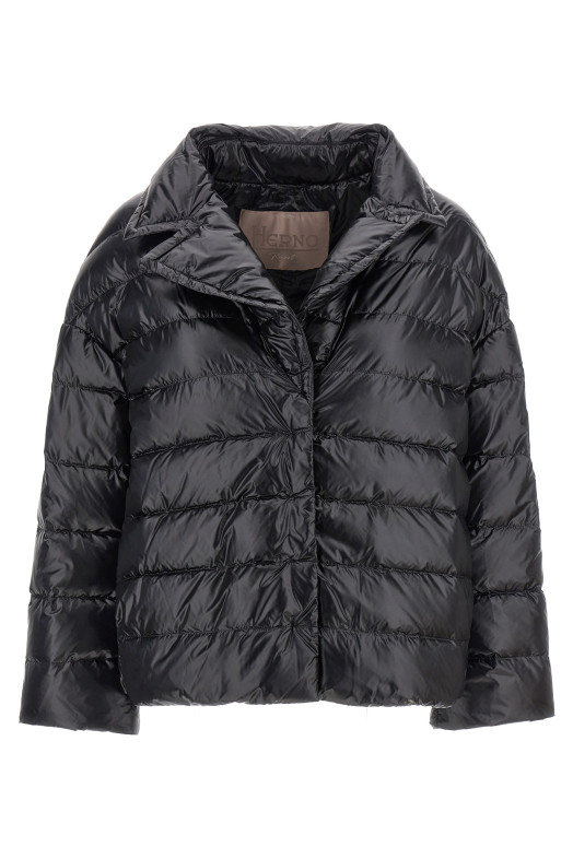 Hood insert down jacket Black