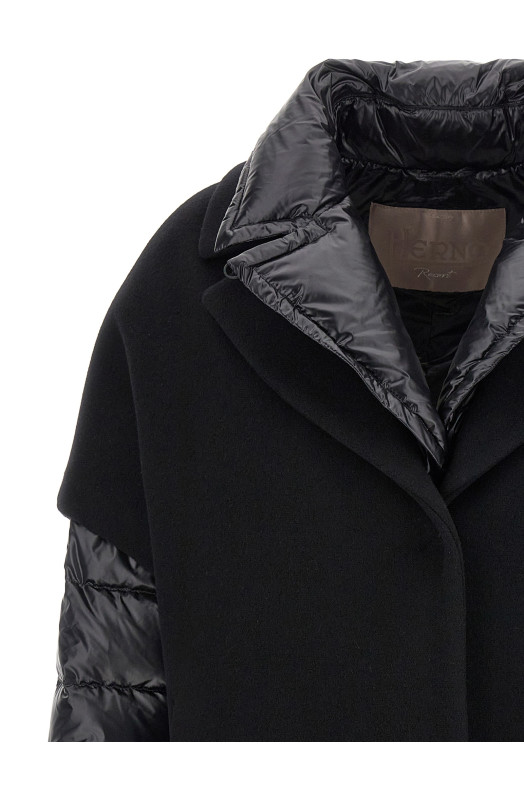 Hood insert down jacket Black