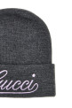 Logo embroidery beanie Gray