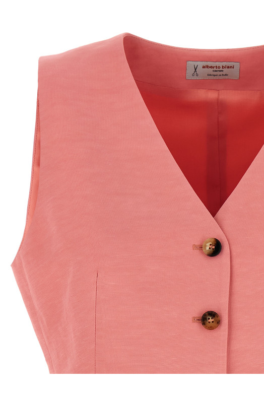 Льняной вискозный жилет Pink ALBERTO BIANI GG817VI009149 Льняной вискозный жилет Pink ALBERTO BIANI GG817VI009149
