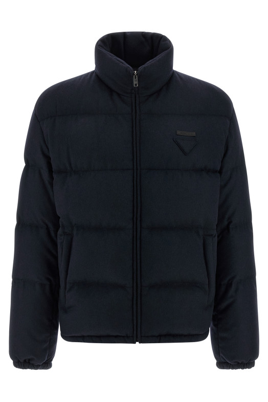 Кашемировый пуховик Синий PRADA SGC921SOOO17XTF0008