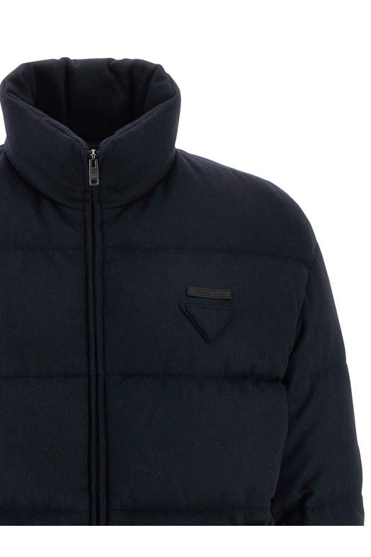Кашемировый пуховик Синий PRADA SGC921SOOO17XTF0008