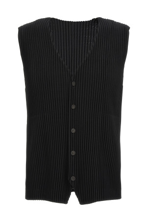 Плісирований жилет Чорний HOMME PLISSE' ISSEY MIYAKE HP58JE51115 Плісирований жилет Чорний HOMME PLISSE' ISSEY MIYAKE HP58JE51115