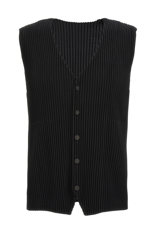 Плісирований жилет Чорний HOMME PLISSE' ISSEY MIYAKE HP58JE51115 Плісирований жилет Чорний HOMME PLISSE' ISSEY MIYAKE HP58JE51115