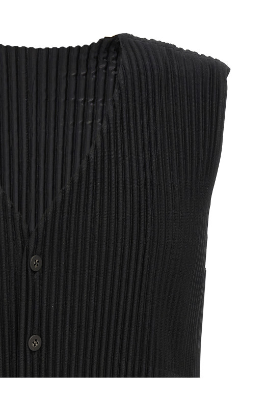 Плісирований жилет Чорний HOMME PLISSE' ISSEY MIYAKE HP58JE51115 Плісирований жилет Чорний HOMME PLISSE' ISSEY MIYAKE HP58JE51115
