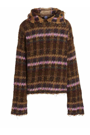 'Knitted Giant' hooded sweater Multicolor