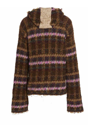 'Knitted Giant' hooded sweater Multicolor