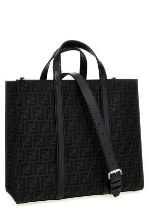 FF жаккардовая сумка для покупок Черная FENDI 7VA390AG0MF0NPN FF жаккардовая сумка для покупок Черная FENDI 7VA390AG0MF0NPN