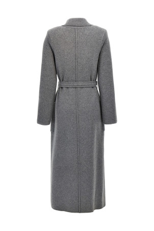 Double-breasted knit coat Gray Double-breasted knit coat Gray