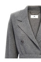 Double-breasted knit coat Gray Double-breasted knit coat Gray