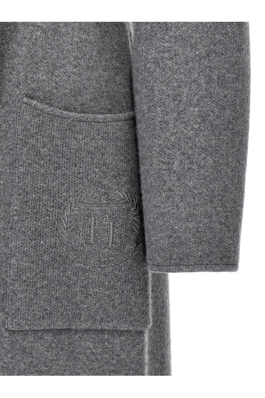 Double-breasted knit coat Gray Double-breasted knit coat Gray