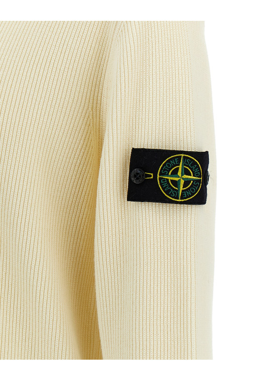 Вязаный свитер с рельефной текстурой Белый STONE ISLAND K2S155100053S00C2V0093