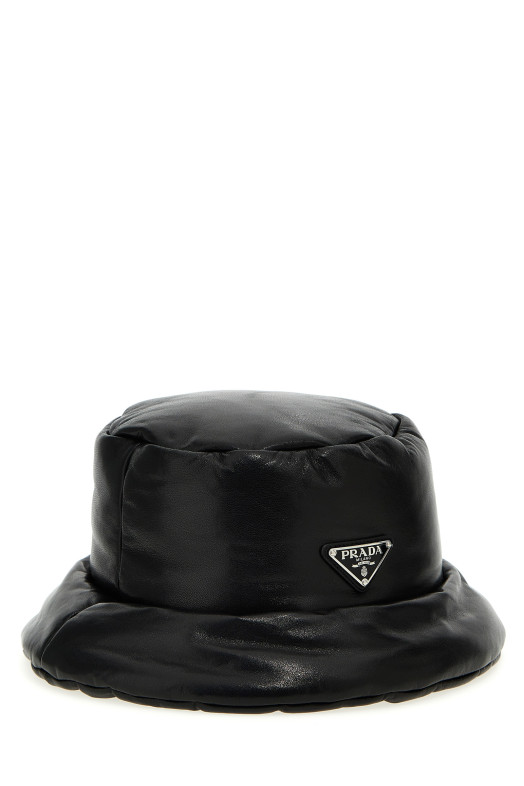 Nappa bucket hat Black