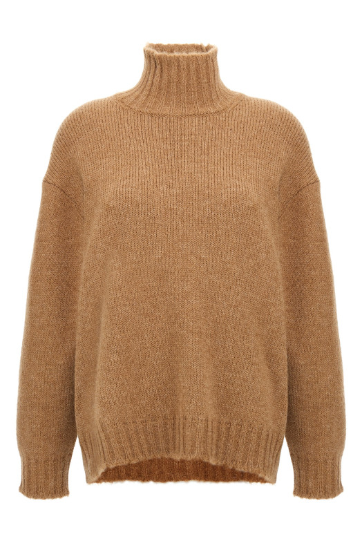 Светр з високим коміром Бежевий JIL SANDER J02GP0195J14718216 Светр з високим коміром Бежевий JIL SANDER J02GP0195J14718216
