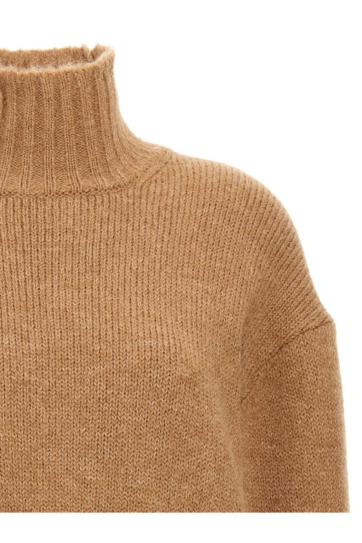 Светр з високим коміром Бежевий JIL SANDER J02GP0195J14718216 Светр з високим коміром Бежевий JIL SANDER J02GP0195J14718216