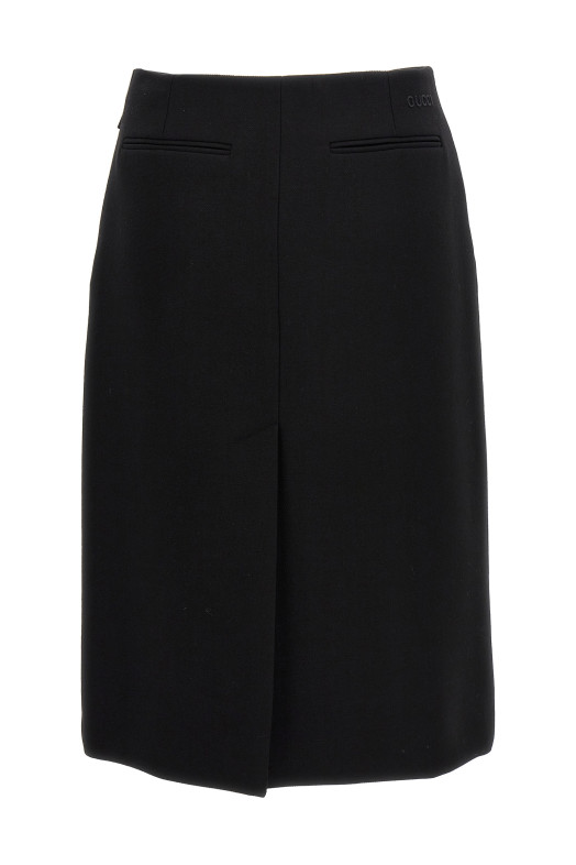 Crêpe skirt Black