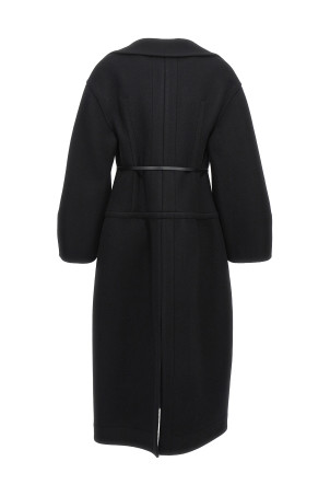 Довге вовняне пальто Чорне JIL SANDER J04AA0004J40020001 Довге вовняне пальто Чорне JIL SANDER J04AA0004J40020001
