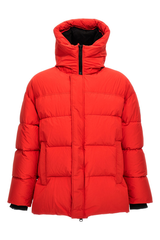 'Animal trim' down jacket Red 'Animal trim' down jacket Red