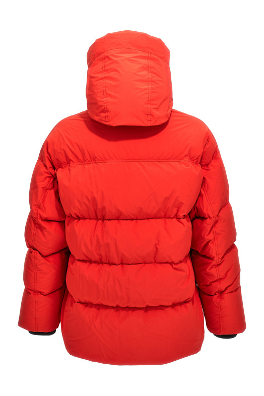 'Animal trim' down jacket Red 'Animal trim' down jacket Red