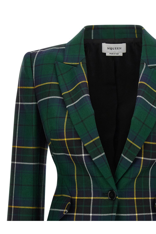 Блейзер с заостренными плечами Зеленый 842110QJAFI4348