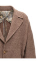 Single-breasted wool coat Beige