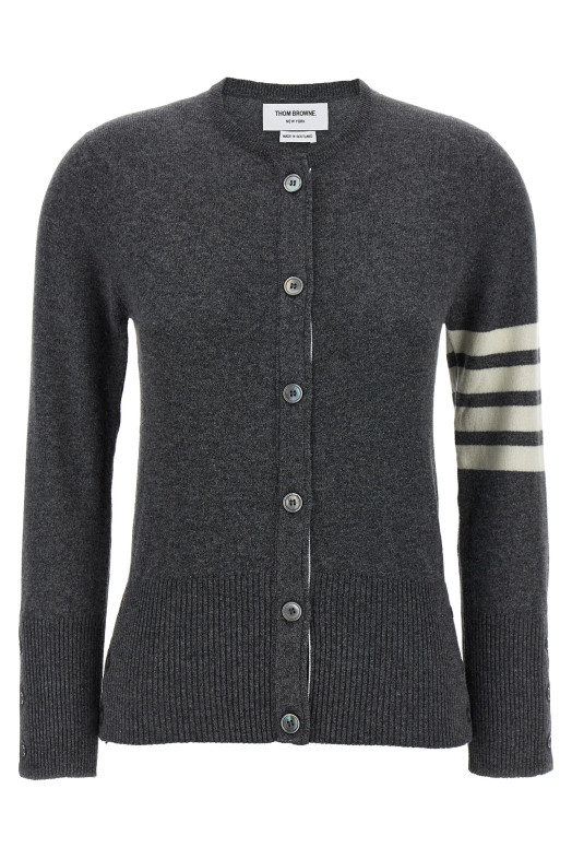 'Classic Cashmere 4-Bar' cardigan Gray