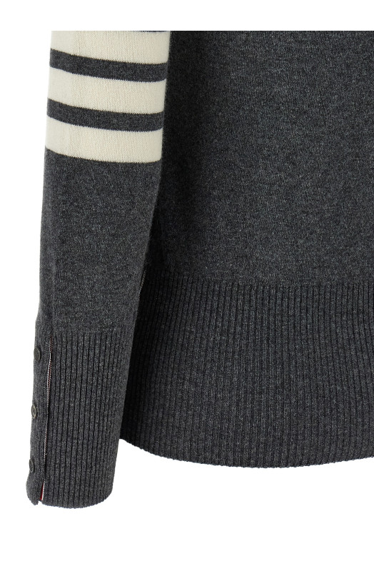 'Classic Cashmere 4-Bar' cardigan Gray