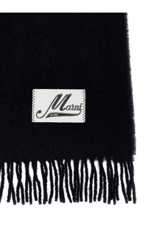 Logo patch scarf Blue