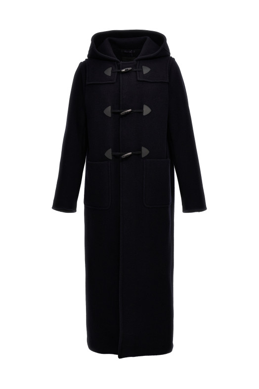 Довге пальто-монтгомері Синє PRADA SGC3611Z83F0008 Довге пальто-монтгомері Синє PRADA SGC3611Z83F0008