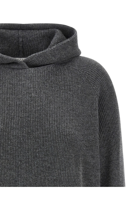 Світшот з капюшоном Сірий BRUNELLO CUCINELLI M16222709CUA25 Світшот з капюшоном Сірий BRUNELLO CUCINELLI M16222709CUA25