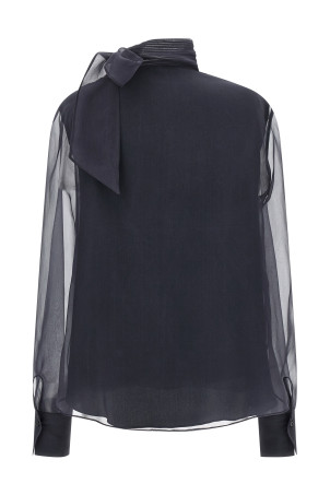 Crispy Silk blouse Gray