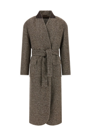 Single-breasted coat Brown