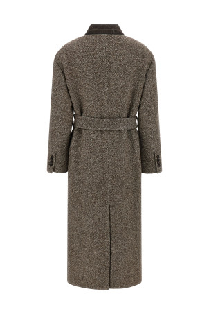 Single-breasted coat Brown