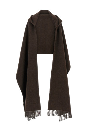 Hooded scarf Brown