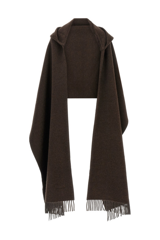 Hooded scarf Brown