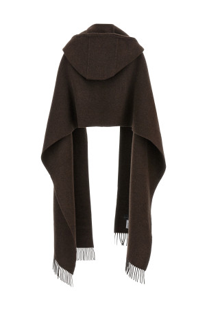 Hooded scarf Brown