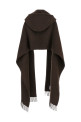 Hooded scarf Brown