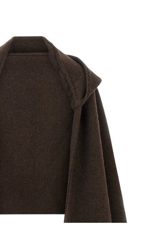 Hooded scarf Brown